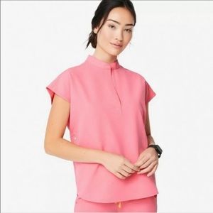 Limited edition neon pink Rafaela scrub top